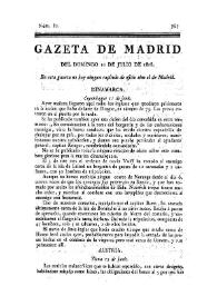 Portada:Gazeta de Madrid. 1808. Núm. 82, 10 de julio de 1808