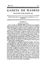 Portada:Gazeta de Madrid. 1808. Núm. 100, 28 de julio de 1808