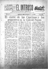 Portada:El intruso. Diario Joco-serio netamente independiente. Tomo V, núm. 479, sábado 17 de marzo de 1923