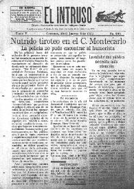 Portada:El intruso. Diario Joco-serio netamente independiente. Tomo V, núm. 496, jueves 5 de abril de 1923
