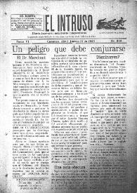 Portada:El intruso. Diario Joco-serio netamente independiente. Tomo VI, núm. 508, jueves 19 de abril de 1923