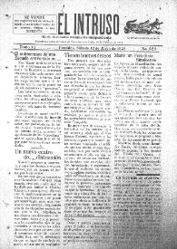 Portada:El intruso. Diario Joco-serio netamente independiente. Tomo VI, núm. 527, sábado 12 de mayo de 1923