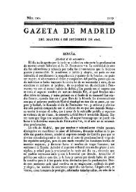 Portada:Gazeta de Madrid. 1808. Núm. 120, 6 de septiembre de 1808