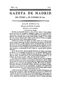 Portada:Gazeta de Madrid. 1808. Núm. 163, 23 de diciembre de 1808