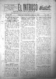 Portada:El intruso. Diario Joco-serio netamente independiente. Tomo VI, núm. 550, viernes 8 de junio de 1923