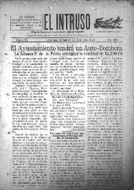Portada:El intruso. Diario Joco-serio netamente independiente. Tomo VI, núm. 551, sábado 9 de junio de 1923