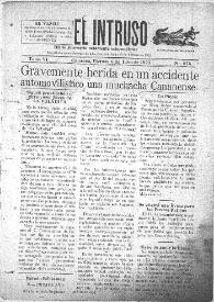 Portada:El intruso. Diario Joco-serio netamente independiente. Tomo VI, núm. 574, viernes 6 de julio de 1923