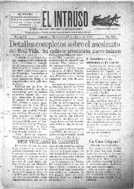 Portada:El intruso. Diario Joco-serio netamente independiente. Tomo VI, núm. 589, miércoles 25 de julio de 1923