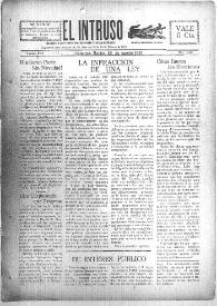 Portada:El intruso. Diario Joco-serio netamente independiente. Tomo VII, núm. 618, martes 28 de agosto de 1923