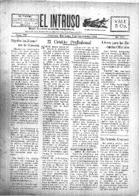 Portada:El intruso. Diario Joco-serio netamente independiente. Tomo VII, núm. 625, miércoles 5 de septiembre de 1923