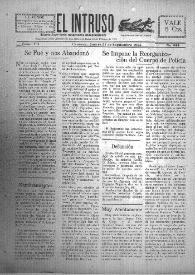Portada:El intruso. Diario Joco-serio netamente independiente. Tomo VII, núm. 644, jueves 27 de septiembre de 1923