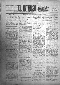 Portada:El intruso. Diario Joco-serio netamente independiente. Tomo VII, núm. 645, viernes 28 de septiembre de 1923