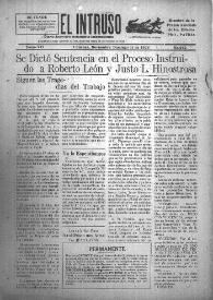 Portada:El intruso. Diario Joco-serio netamente independiente. Tomo VII, núm. 682, domingo 11 de noviembre de 1923