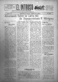 Portada:El intruso. Diario Joco-serio netamente independiente. Tomo VII, núm. 685, jueves 15 de noviembre de 1923