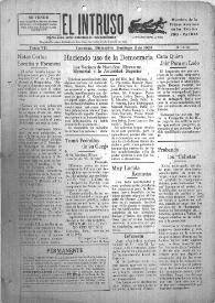 Portada:El intruso. Diario Joco-serio netamente independiente. Tomo VII, núm. 700, domingo 2 de diciembre de 1923