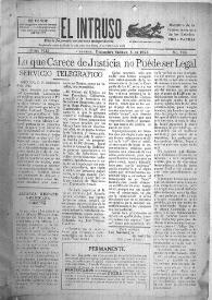 Portada:El intruso. Diario Joco-serio netamente independiente. Tomo VIII, núm. 705, sábado 8 de diciembre de 1923