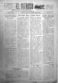 Portada:El intruso. Diario Joco-serio netamente independiente. Tomo VIII, núm. 719, martes 25 de diciembre de 1923