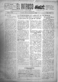 Portada:El intruso. Diario Joco-serio netamente independiente. Tomo VIII, núm. 727, sábado 5 de enero de 1924