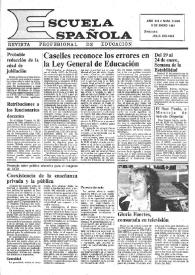 Escuela española. Año XLI, núm. 2559, 8 de enero de 1981