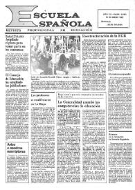 Escuela española. Año XLI, núm. 2560, 15 de enero de 1981
