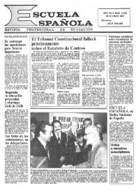 Escuela española. Año XLI, núm. 2562, 29 de enero de 1981