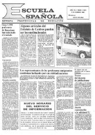 Escuela española. Año XLI, núm. 2563, 5 de febrero de 1981