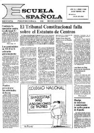 Escuela española. Año XLI, núm. 2566, 26 de febrero de 1981