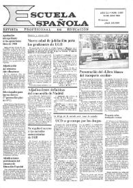 Portada:Escuela española. Año XLI, núm. 2587, 23 de julio de 1981