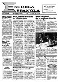 Escuela española. Año XLII, núm. 2610, 28 de enero de 1982