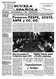 Escuela española. Año XLII, núm. 2612, 11 de febrero de 1982