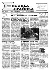 Escuela española. Año XLII, núm. 2613, 18 de febrero de 1982