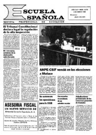 Escuela española. Año XLII, núm. 2615, 4 de marzo de 1982