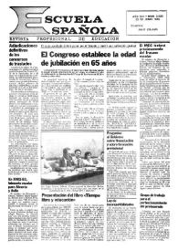 Portada:Escuela española. Año XLII, núm. 2630, 22 de junio de 1982