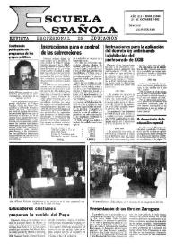 Portada:Escuela española. Año XLII, núm. 2644, 21 de octubre de 1982
