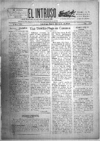 Portada:El intruso. Diario Joco-serio netamente independiente. Tomo VIII, núm. 779, jueves 6 de marzo de 1924