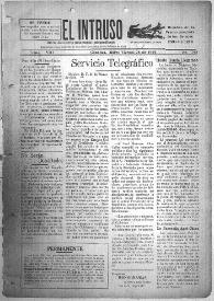 Portada:El intruso. Diario Joco-serio netamente independiente. Tomo VIII, núm. 798, viernes 28 de marzo de 1924