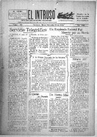 Portada:El intruso. Diario Joco-serio netamente independiente. Tomo IX, núm. 842, miércoles 21 de mayo de 1924