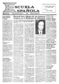 Escuela española. Año XLIII, núm. 2654, 6 de enero de 1983