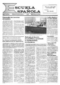 Escuela española. Año XLIII, núm. 2656, 20 de enero de 1983
