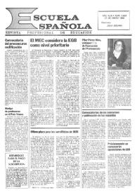 Escuela española. Año XLIII, núm. 2657, 27 de enero de 1983