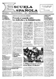 Portada:Escuela española. Año XLIII, núm. 2662, 3 de marzo de 1983