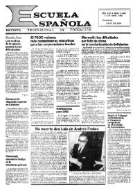 Portada:Escuela española. Año XLIII, núm. 2668, 21 de abril de 1983