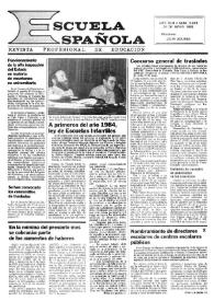 Portada:Escuela española. Año XLIII, núm. 2673, 26 de mayo de 1983