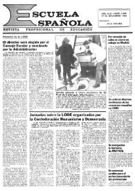Portada:Escuela española. Año XLIII, núm. 2695, 17 de noviembre de 1983