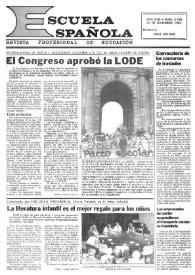 Portada:Escuela española. Año XLIII, núm. 2700, 22 de diciembre de 1983