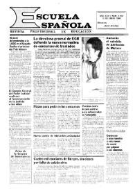 Escuela española. Año XLIV, núm. 2702, 12 de enero de 1984