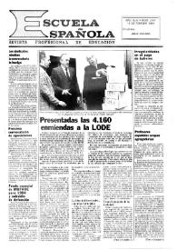 Escuela española. Año XLIV, núm. 2707, 16 de febrero de 1984