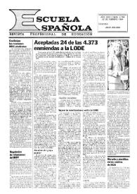 Escuela española. Año XLIV, núm. 2708, 23 de febrero de 1984