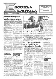 Escuela española. Año XLIV, núm. 2709, 1 de marzo de 1984