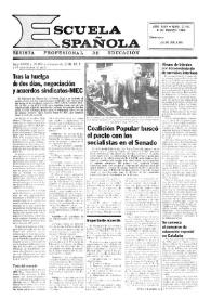 Escuela española. Año XLIV, núm. 2710, 8 de marzo de 1984